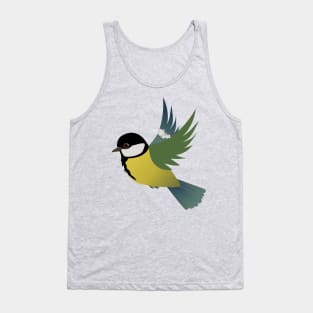 Flying great bird on a light blue background Tank Top